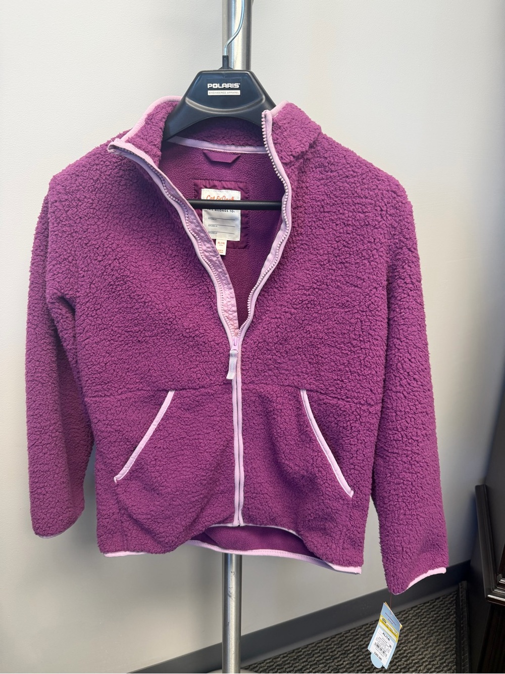 Cat & Jack Purple Sherpa Zip-Up Jacket